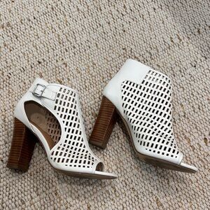 Catherine malandrino White Cutout Heeled Sandals